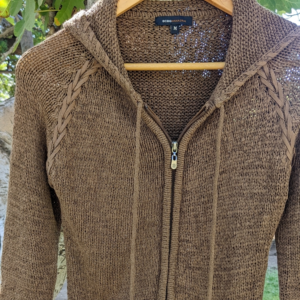 BCBGMAXAZRIA Hooded Cardigan (M)
